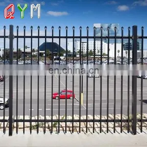 Spear Top Weld Picket Fence Square Post Hot-dip Galvanized and Powder Coated thumbnail-2