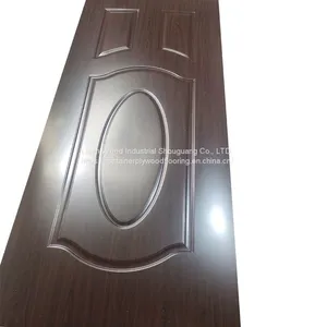 White Primer Wood Grain Door Panel Hdf Mdf Molded Door Skin Panel thumbnail-2