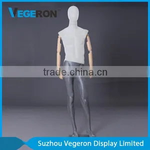 Flexible Male Mannequin With Wood Arms thumbnail-1