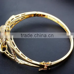 New Chinese Style Jewelry Windmill Shape Best Gift for Women 18K Gold Plated Bangle thumbnail-4