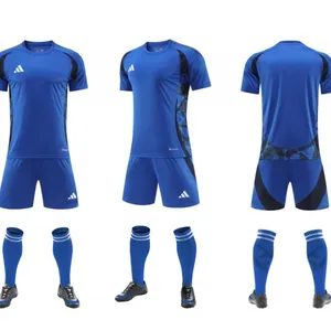 Children's Short-sleeve Soccer Uniform Set With Customizable Name and Number, Breathable Quick-dry Sports Jersey, Adult Training Clothes ... thumbnail-2