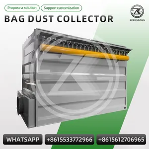Coletor de poeira de baghouse a jato pulsado feito sob encomenda, solução de remoção de poeira de filtro de bolsa industrial para diferentes indústrias thumbnail-4