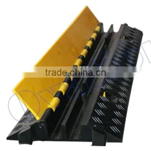 Cable Protector 2 Channel Black&Yellow Rubber Cable Cross Event Plastic Cable Channels thumbnail-5