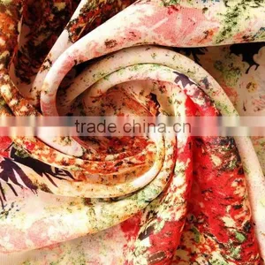 2015 Fabric Chiffon Print Flower Design for Women Dress thumbnail-5