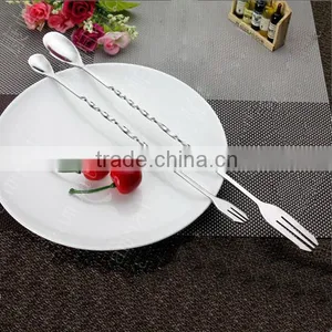 Popular 10 12 Inches 18/8 Stainless Steel Mixing Spoon With Fork thumbnail-5