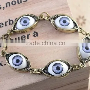 Fashion Vintage Eye Women's Alloy Charm Bracelet Personality Weave Bracelet thumbnail-2