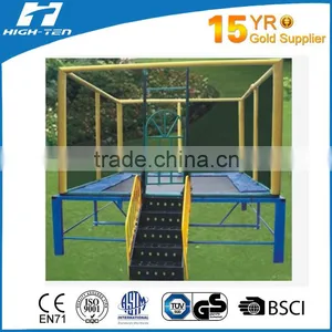 Rectangular Trampoline With Safety Net thumbnail-1