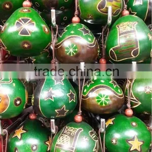 CHRISTMAS DESIGN PERUVIAN GOURD CRAFT thumbnail-2