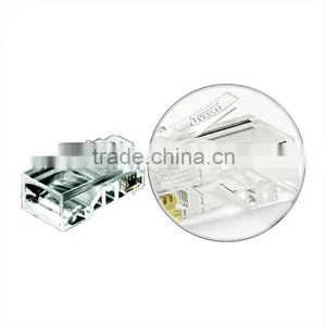 JVCOM RJ45 UTP Modular Plug for Cat6 Cable Connector Plug Gold-Plating Solid Pure Copper Nickelplate thumbnail-2