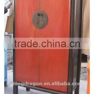 Chinese Antique Furniture Shandong Qiu Wood Nuddle Two Door Cabinet thumbnail-1