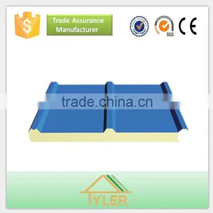 Superior Quality Fireproof Polyurethane Sandwich Panel for Roof and Wall thumbnail-1