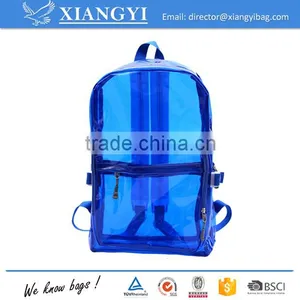 Factory Price Candy Color Pvc Plastic Student Backpack Wholesale Transparent Backpack thumbnail-2