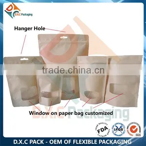 Manufacture Food Grade Kraft Bags With Window thumbnail-3