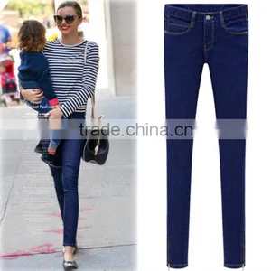 Best Selling Ladies Blue Washed Winter Lady Thick Skinny Jeans, Sex Girls' Photos in Skinny Jeans,tight Jeans Girls Skinny Jeans thumbnail-1