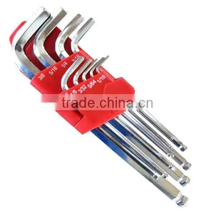 9 Pieces SAE Hex Key Set Chrome Vanadium thumbnail-1