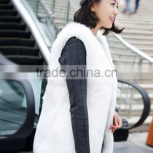 QYQX-001 High Quality Blue Fox Fur Vest thumbnail-6