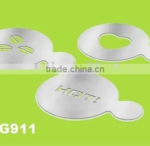 Stainless Steel Coffee Decorating Stencil/coffee Stencil thumbnail-1