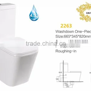 New Design Popular Square Toilet Washdown One Piece Square Toilet Toilet Bowl thumbnail-2