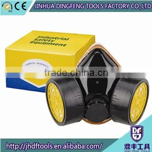 Double Gas Mask Protection Filter Chemical Gas Respirator Face Mask thumbnail-1