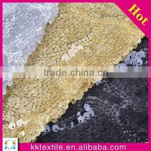 Hot! 2014 New Products Sequin Embroidery Fabric for Polyester Mesh thumbnail-1