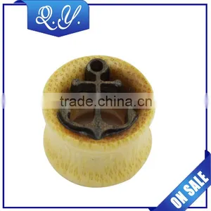 Safe Material Bamboo Wood Ear Tunnel Ear Gauges Earrings Body Piericng Jewelry thumbnail-3