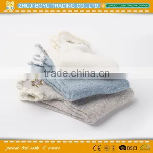 BY-161201 Angora Material Ladies Angora Socsk Casual Socks for Winter With Striped Pattern Quality Choice thumbnail-2