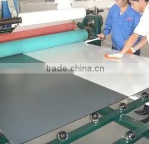 4mm Vinyl Backed Mirror Glass With CAT I PE Glossy Film or CAT II PVC Woven Fabric Film thumbnail-3