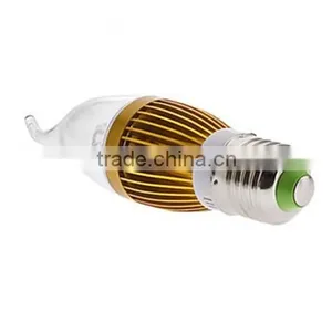 LED Candle Bulb 4W E27 Led Candle Bulb Warm White Golden High Power Candle Light Bulb thumbnail-2