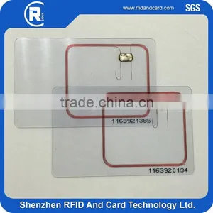 MIFARE Classic 1K 13.56mhz Rfid PVC Transparent Business Card thumbnail-1