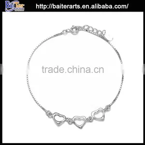 Wholesale Women's 925 Sterling Silver Charm Star Design Charm Bracelet thumbnail-4