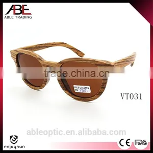 High Quality 2016 Classic Style UV400 Lens Design Bamboo Wooden Polarized Sunglasses FDA CE Sun Glasses Supplier's Choice thumbnail-1