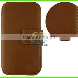 Brown Wrist Mobil Phone Leather Case for Samsung Galaxy Note thumbnail-1
