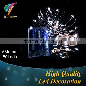 5M 50Leds Mini LED Decorative Copper Wire Fairy String Lights thumbnail-1