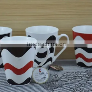 11OZ Maple Leaf Design Full Decal Print Coffee Cups, Shiny Surface New Bone China Mug, KL8009-317 thumbnail-2