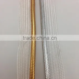 Kaiyuan Manufacturer Metallic Gold and Silver Bias Tape Lurex Piping Cord thumbnail-1
