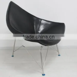 Furniture Fancy Design Living Room FRP With Soft Leather Coconut Lounge Chair thumbnail-1