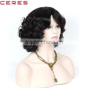 R1B/118# Ombre Color Wig High Temperature Flame Retardant Synthetic Curly Wig thumbnail-2