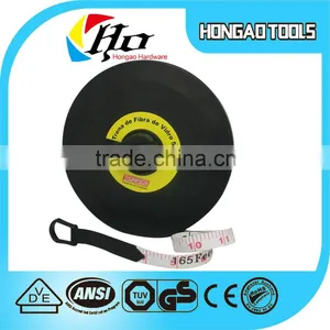 50M 165FEET Round Black ABS Case Fiber Measure Tape Brand Measuring Tape Quality Choice thumbnail-1