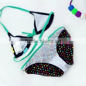 Girls Kids Cartoon Print Bikini Set Child Stars Swimwear Swimming Bathing Suit thumbnail-6