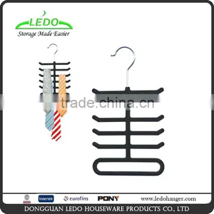 2pcs Multifunctional Non-Slip Velvet Tie Hangers Scarf Holder Tie Belt Organizer of Clothing Accessories thumbnail-1