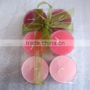 Round Transparent Shell Big Tealight Candle thumbnail-1
