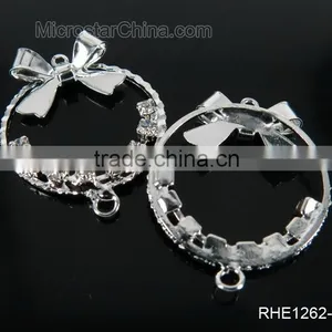 Fashion Tie Design Crystal Rhinestone Charms Connector Jewelry Findings thumbnail-6