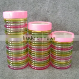 Colorful Glass Jar With Glass Lid thumbnail-1