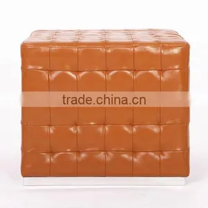 Modern Cube Ottoman Leather Furniture Cube Ottoman thumbnail-2