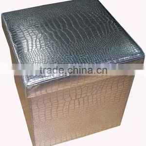 Stronger!! Mica PVC Leather Foldable Storage Stool thumbnail-1
