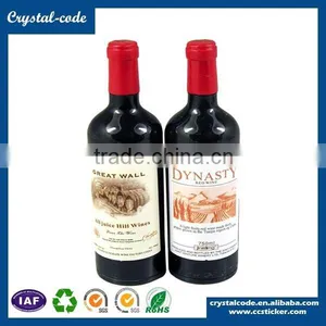 Whlesale Private Label Wine Bottle Metal Custom Shape Wine Neck Adhesive Wine Sticker thumbnail-1