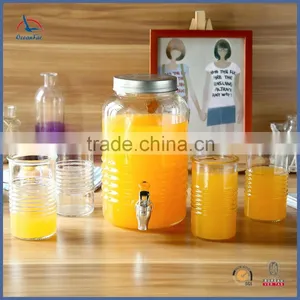 3.7L Glass Drink Beverage Dispenser Water Dispenser With Tap thumbnail-5