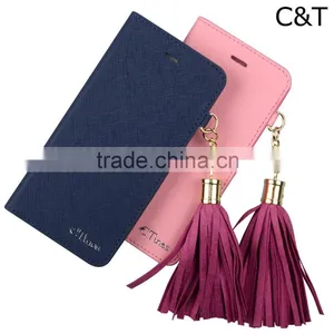 C&T Tassels Flip Wallet Credit ID Card Slot Holder Phone Case for Iphone 6 Quality Choice thumbnail-4