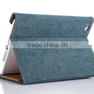 Tablet Cellphone Bundle PU Leather and Jean Cloth Wallet Flip Cover thumbnail-3