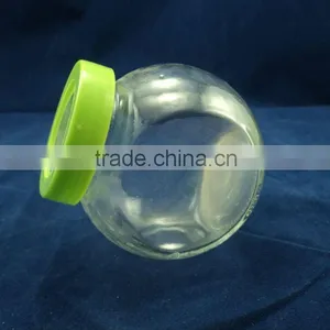 Clear Food Packing Jar With Plastic Lid, Glass Container thumbnail-1